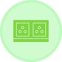 Electric Socket Multicolor Circle Icon vector