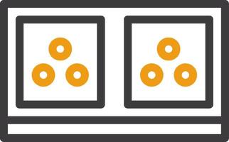 Electric Socket Line Circle Icon vector