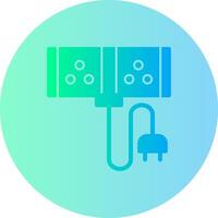 Extension Cord Gradient Circle Icon vector