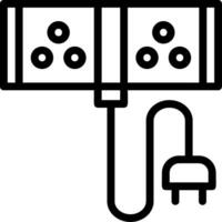 Extension Cord Line Icon vector