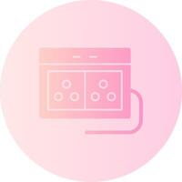 Power Strip Gradient Circle Icon vector
