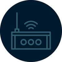 Wi-Fi Router Line Multi color Icon vector