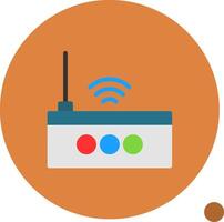 Wi-Fi Router Flat Shadow Icon vector