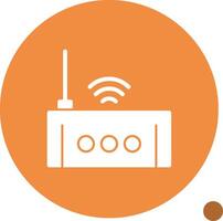 Wi-Fi Router Glyph Shadow Icon vector