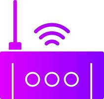 Wi-Fi Router Solid Multi Gradient Icon vector