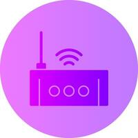 Wi-Fi Router Gradient Circle Icon vector