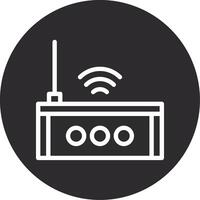 Wi-Fi Router Inverted Icon vector