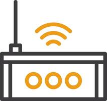 Wi-Fi Router Glyph Circle Icon vector