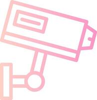 Security Camera Linear Gradient Icon vector