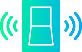 Doorbell Solid Multi Gradient Icon vector