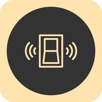 Doorbell Linear Round Icon vector