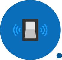 Doorbell Flat Shadow Icon vector