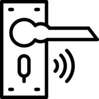 Smart Lock Line Icon vector