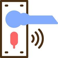 Smart Lock Color Filled Icon vector