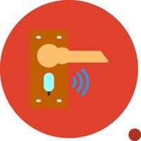 Smart Lock Flat Shadow Icon vector