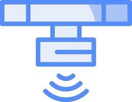 Motion Sensor Line Filled Blue Icon vector