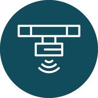 movimiento sensor contorno circulo icono vector