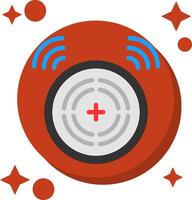 Smoke Alarm Tailed Color Icon vector