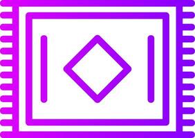 Door Mat Linear Gradient Icon vector