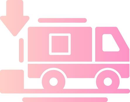 Unloading zone Solid Multi Gradient Icon vector