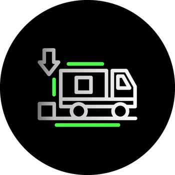 Unloading zone Dual Gradient Circle Icon vector
