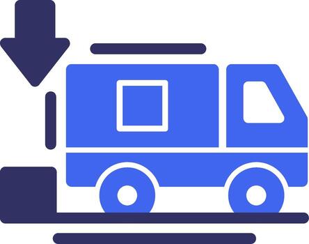 Unloading zone Solid Two Color Icon vector