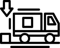 Unloading zone Line Icon vector