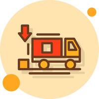 Unloading zone Filled Shadow Circle Icon vector