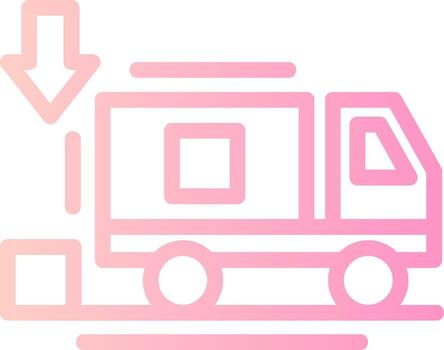 Unloading zone Linear Gradient Icon vector