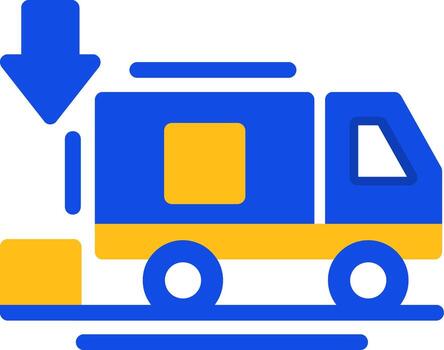 Unloading zone Flat Two Color Icon vector
