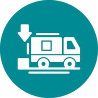 Unloading zone Glyph Two Color Icon vector