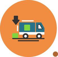 Unloading zone Flat Shadow Icon vector