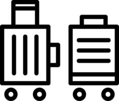 Suitcase packed for relocation Line Icon vector