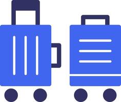 Suitcase packed for relocation Solid Two Color Icon vector