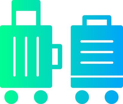 Suitcase packed for relocation Solid Multi Gradient Icon vector