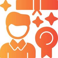 Person with a diploma indi Solid Multi Gradient Icon vector