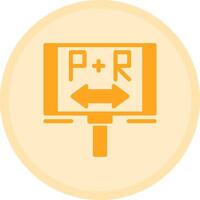 Park and ride Multicolor Circle Icon vector