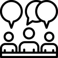 Chat bubble for networking conversations Line Icon vector