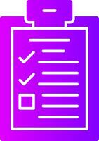 Checkmark on a to-do list Solid Multi Gradient Icon vector