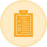 Checkmark on a to-do list Multicolor Circle Icon vector