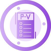 Parking violation Glyph Gradient Icon vector