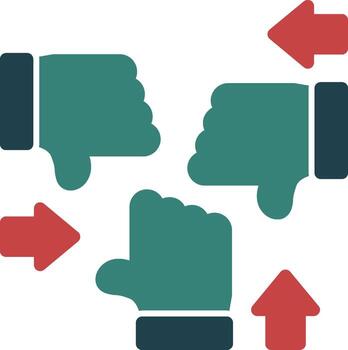 Group of people with open hands for collaboration Line Circle Icon vector