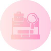 Laptop with a Job Search button Gradient Circle Icon vector