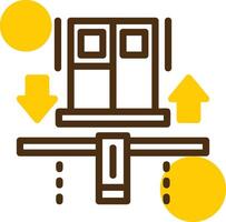 Ticket booth Yellow Lieanr Circle Icon vector