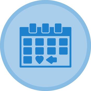 Calendar with a Save the Date marker Multicolor Circle Icon vector