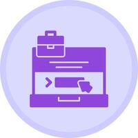 Laptop with a Apply Here button Multicolor Circle Icon vector
