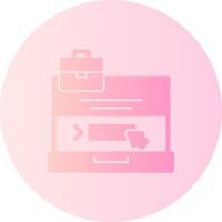 Laptop with a Apply Here button Gradient Circle Icon vector