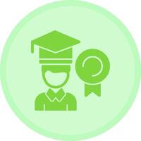 Person with a graduation cap for achievement Multicolor Circle Icon vector