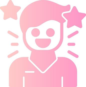 Joy Solid Multi Gradient Icon vector