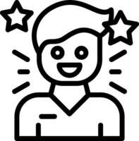 Joy Line Icon vector